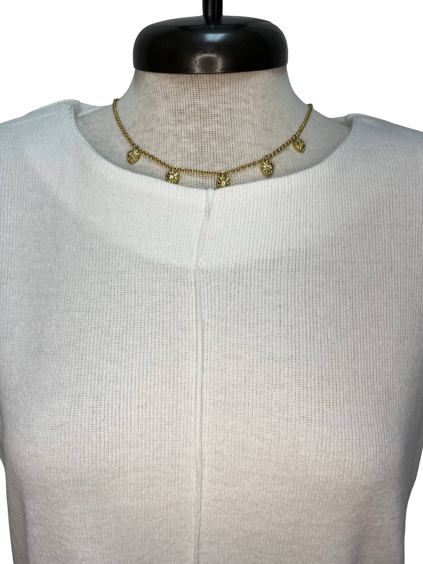Cap Sleeve Sleeveless Top Off White