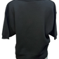 Contrast Trim V Neck Top Black