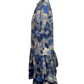 Floral Print Mini Dress Indigo
