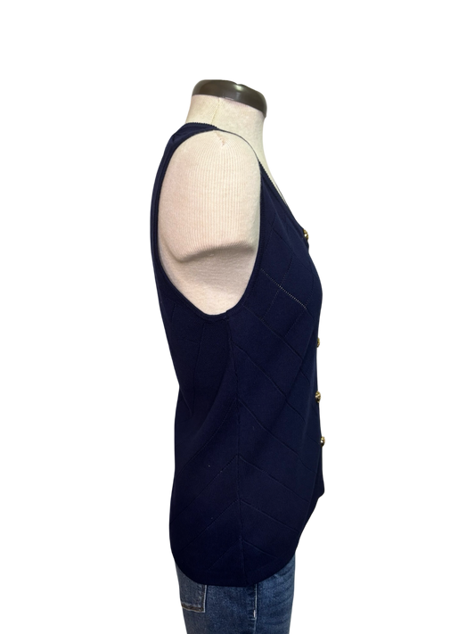 Sweater Knit Vest Navy