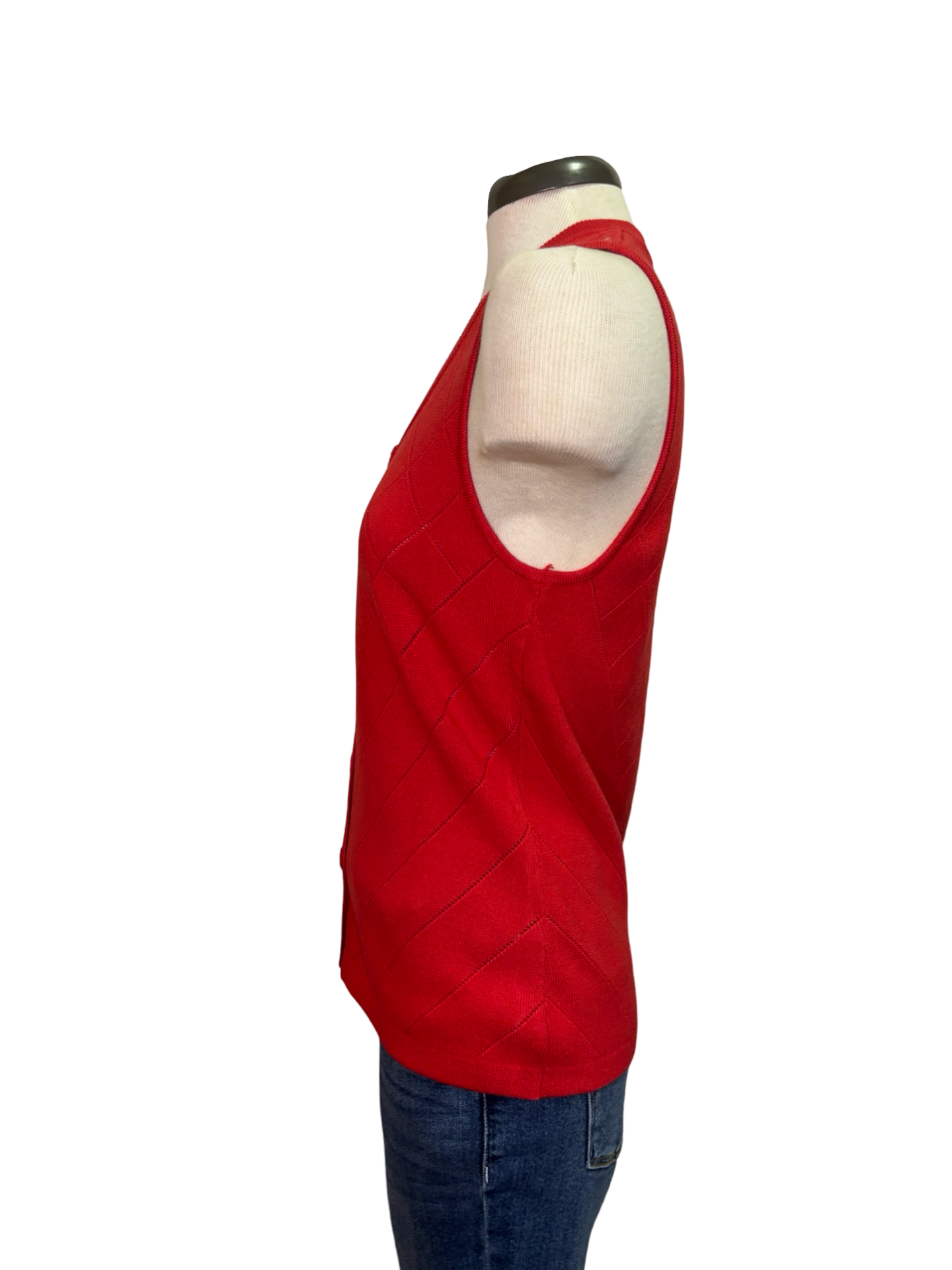 Sweater Knit Vest Red