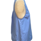 V Neck Stand Collar Top Chambray