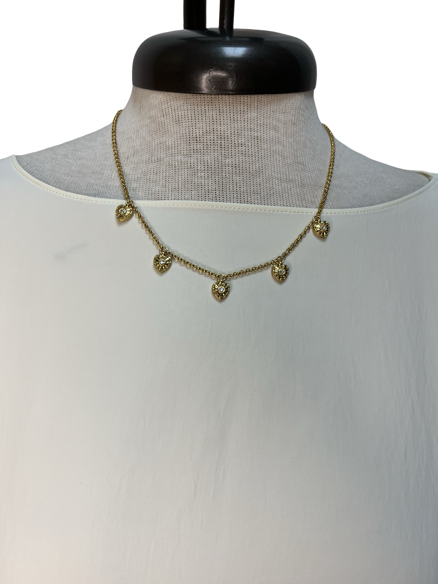 Wide Neckline Sleeve Cuff Top Cream