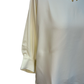 Wide Neckline Sleeve Cuff Top Cream