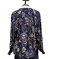 Floral Print Long Sleeve Blouse Navy