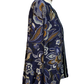 Floral Print Long Sleeve Blouse Navy