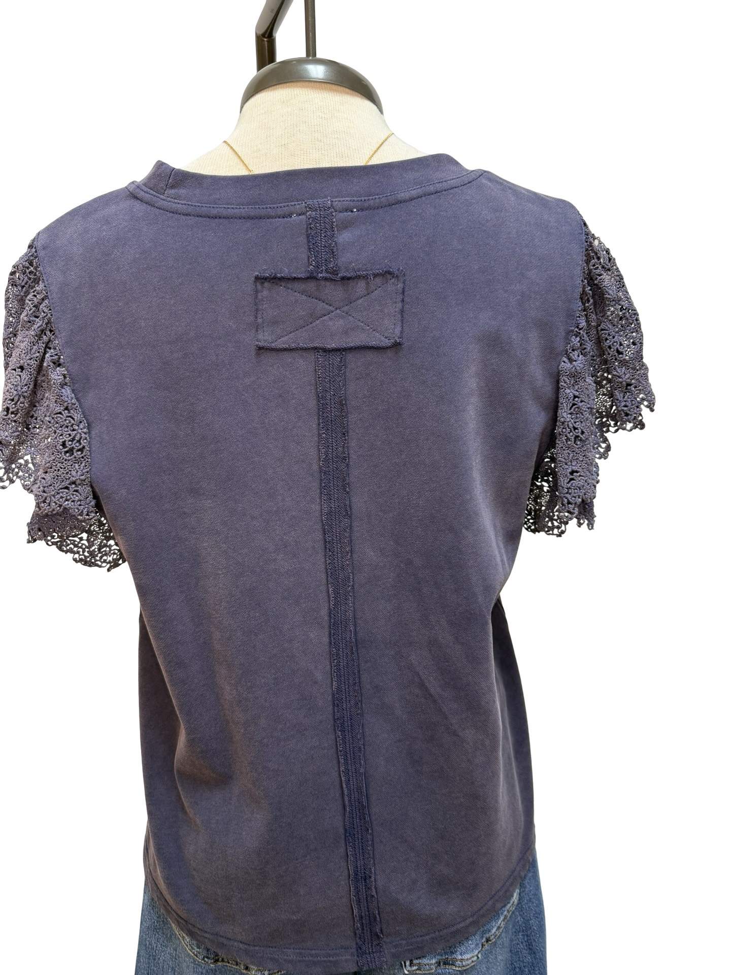 Flutter Sleeve American Flag Top Navy
