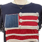 Flutter Sleeve American Flag Top Navy
