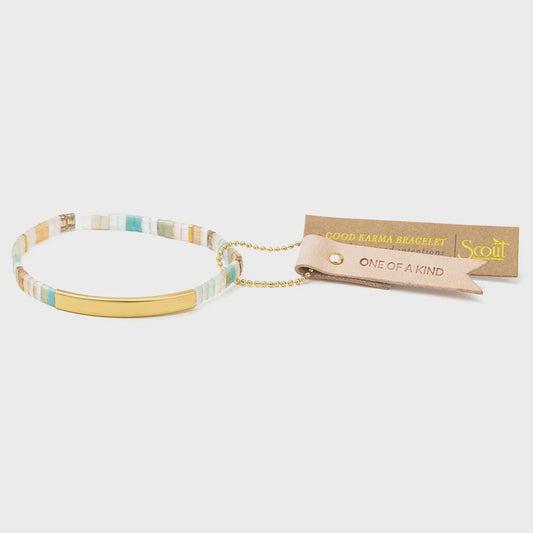 Good Karma Bracelet-One of a Kind/Mint/Peach/Gold