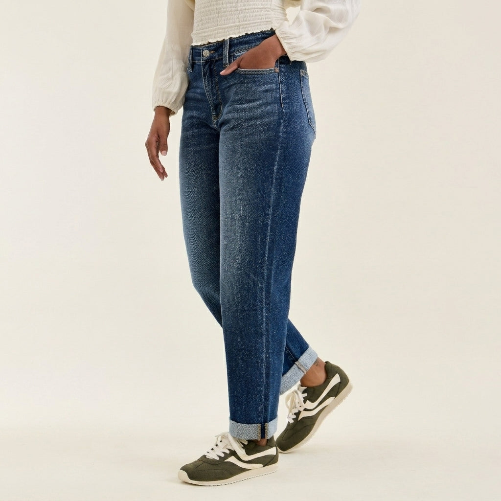 Judy Blue MR Billie Boyfriend DK True Indigo Jean