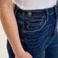 Judy Blue HW Retro Wide + Raw Hem Jeans