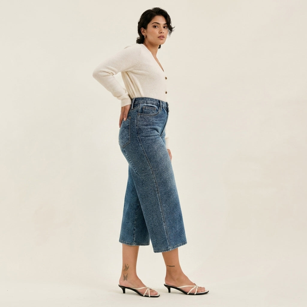 Judy Blue HW T.C. Daisy Bootcut Medium Instant Classic Indigo Short Inseam