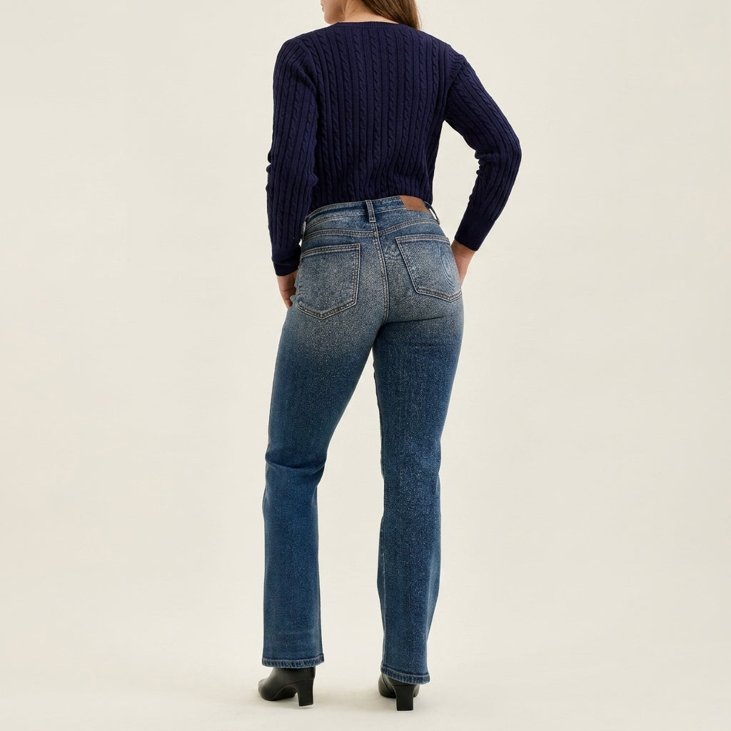 Judy Blue MR Daisy Bootcut Dk Dusk Rider Indigo Jeans