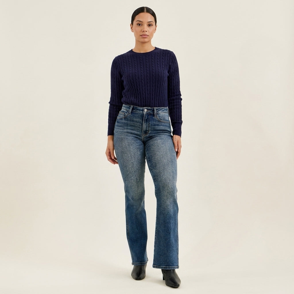 Judy Blue MR Daisy Bootcut Dk Dusk Rider Indigo Jeans