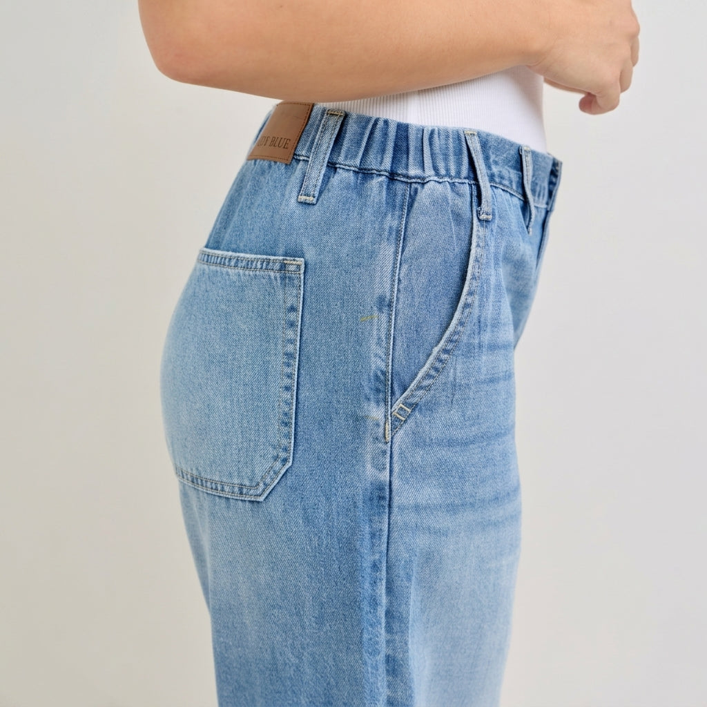 Judy Blue HW Featherweight Baggy Elasticated WB Jeans