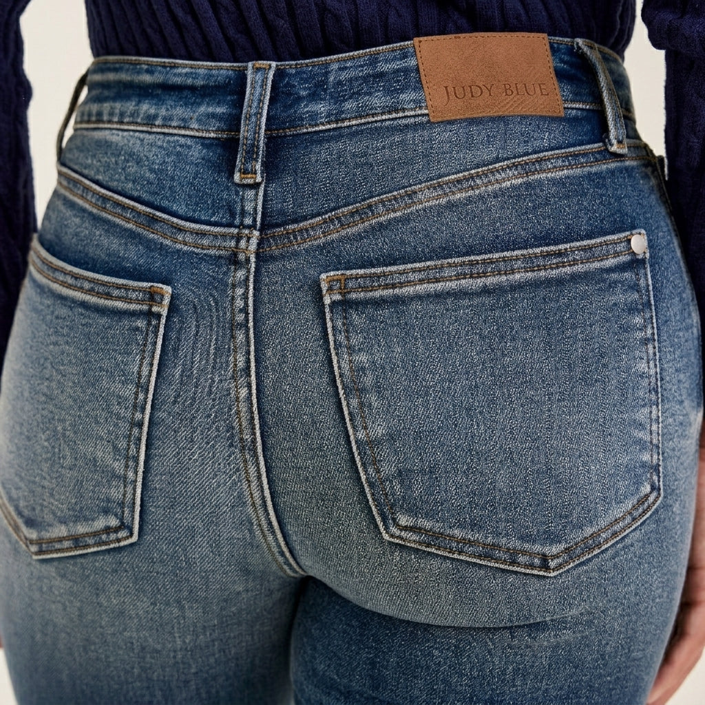 Judy Blue MR Daisy Bootcut Dk Dusk Rider Indigo Jeans