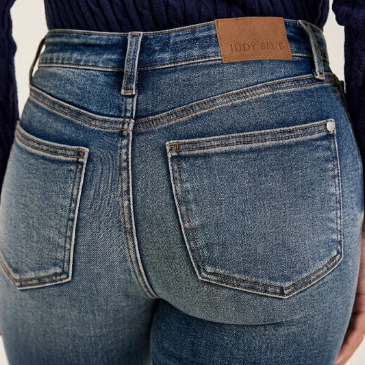 Judy Blue MR Daisy Bootcut Dk Dusk Rider Indigo Jeans