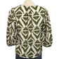 Bold Print V Neck Olive
