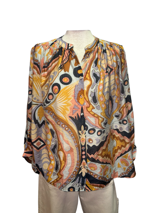 Fall Print Blouse