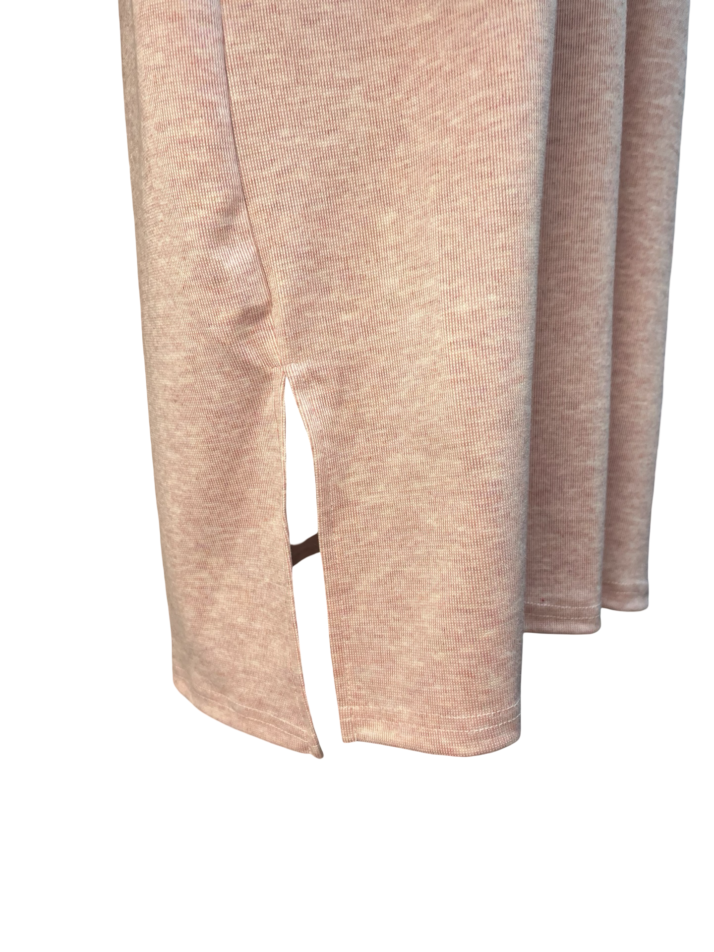 Knit Twist Sleeve Midi Dress Baby Pink