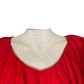 Linen V Neck Cap Sleeve Top Red