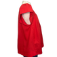 Linen V Neck Cap Sleeve Top Red
