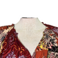 Mixed Print Long Sleeve Top Marsala