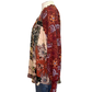 Mixed Print Long Sleeve Top Marsala