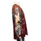 Mixed Print Long Sleeve Top Marsala
