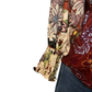 Mixed Print Long Sleeve Top Marsala