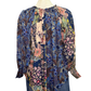 Mixed Print Long Sleeve Top Midnight