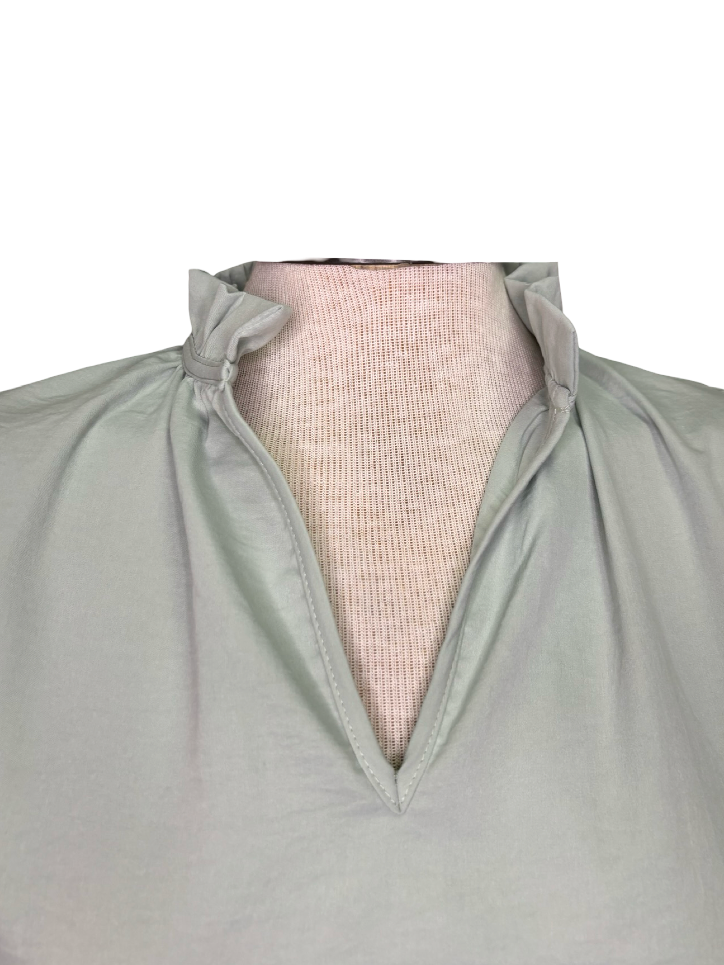 Ruffled Neck Blouse Mint