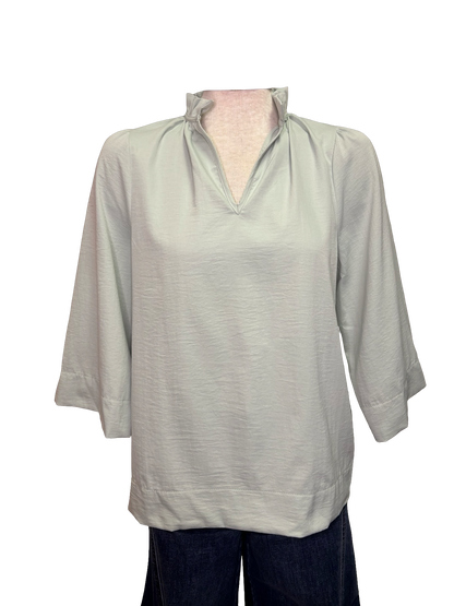 Ruffled Neck Blouse Mint