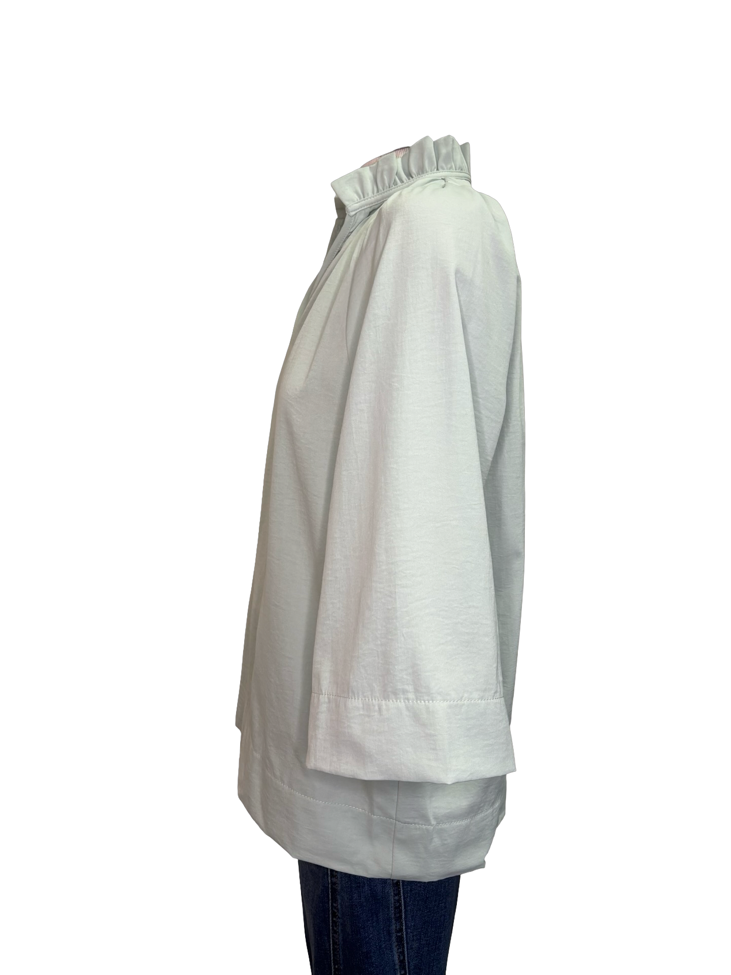Ruffled Neck Blouse Mint