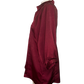 Satin V Neck Blouse Burgundy