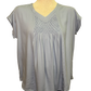 Short Sleeve Smocked Top Lt Blue