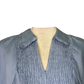 Smocked Puff Sleeve Top Lt Denim