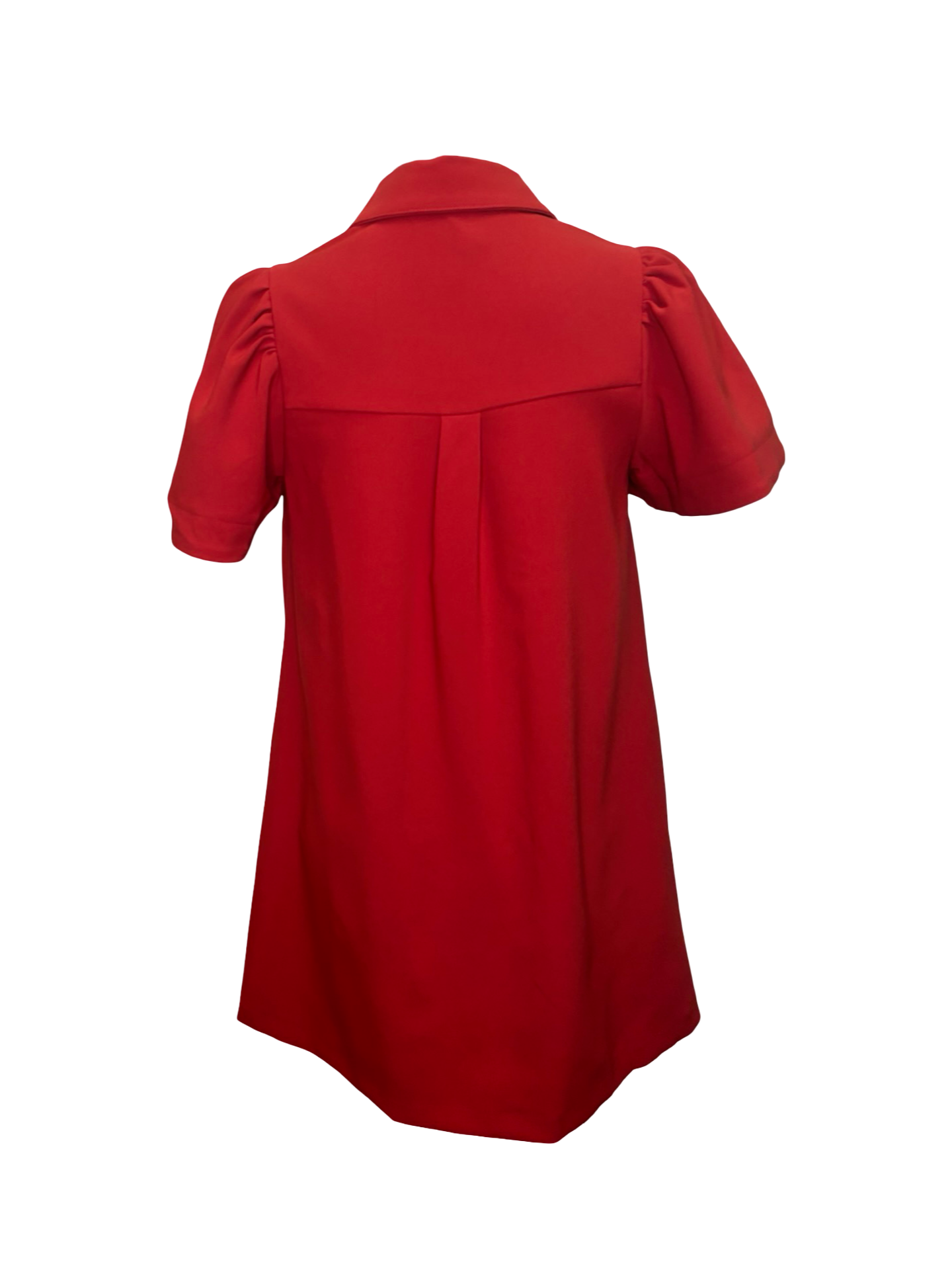 Button Down Mini Dress Red