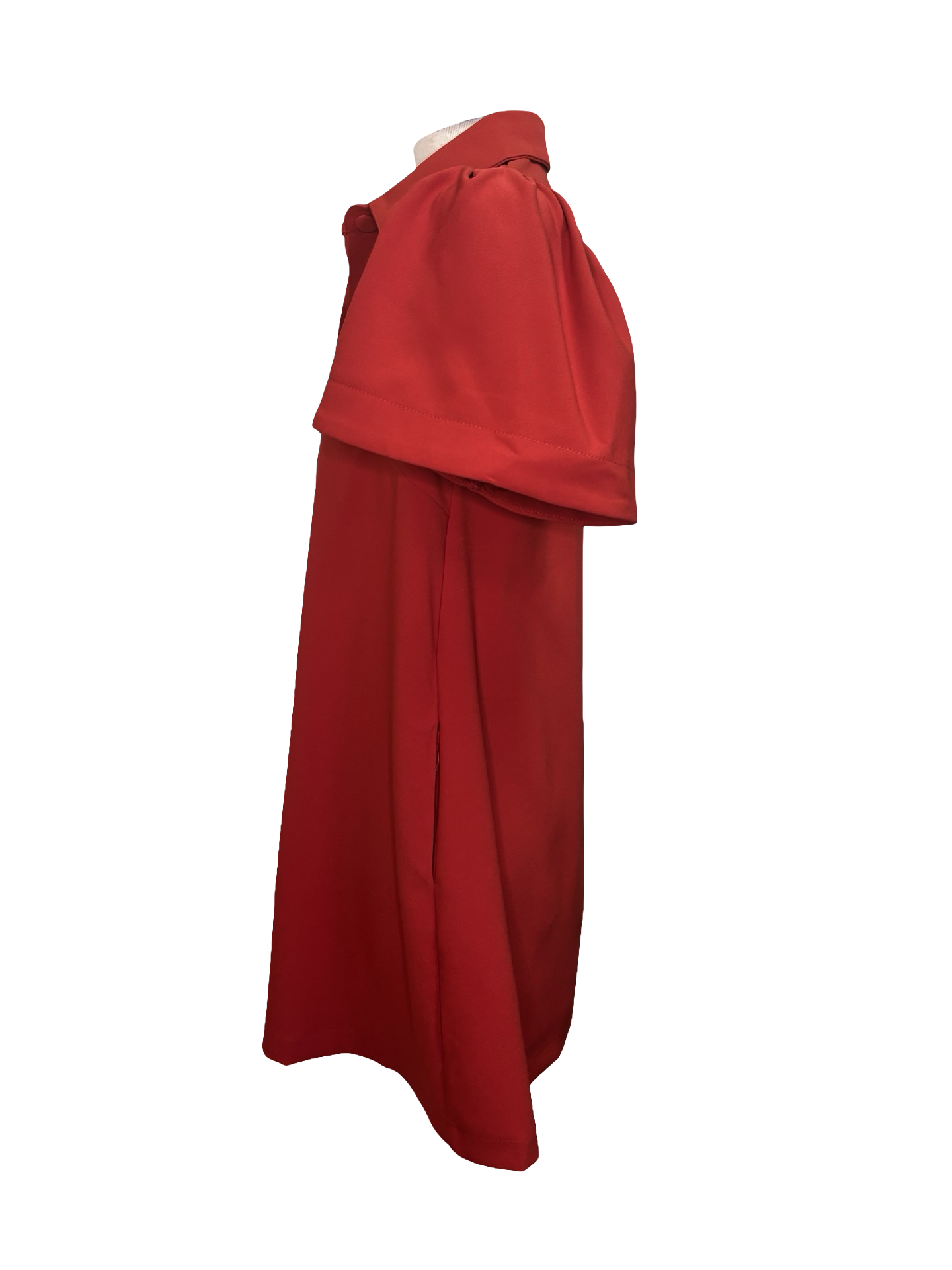 Button Down Mini Dress Red