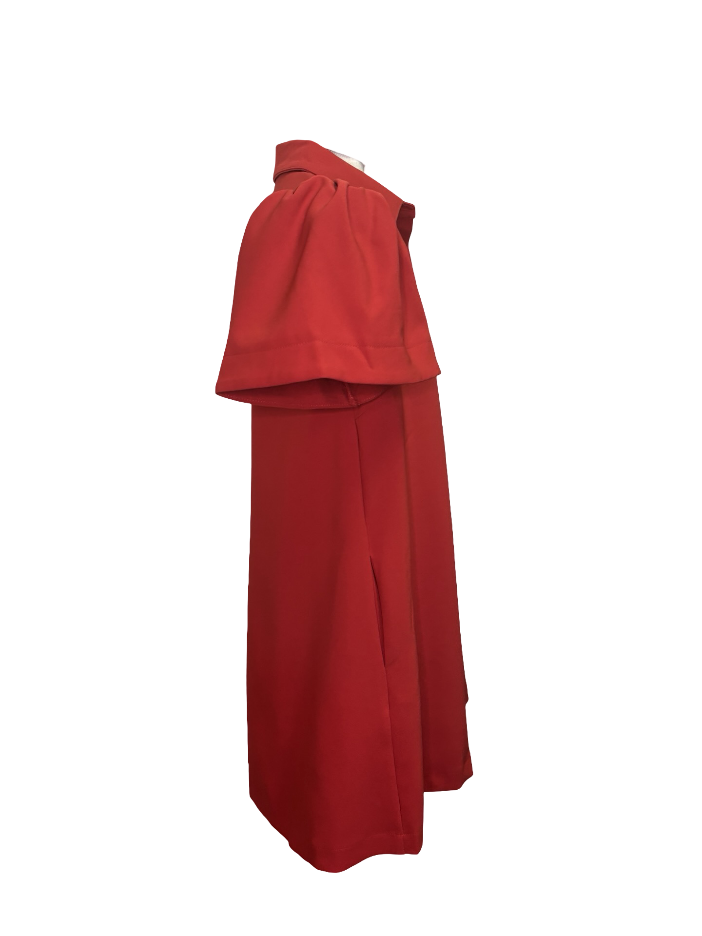 Button Down Mini Dress Red