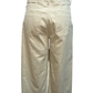 Colette Cropped Wide-Leg Scallop Pocket Detail Pants Bone