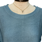 Dolman Sleeve Knit Top Blue
