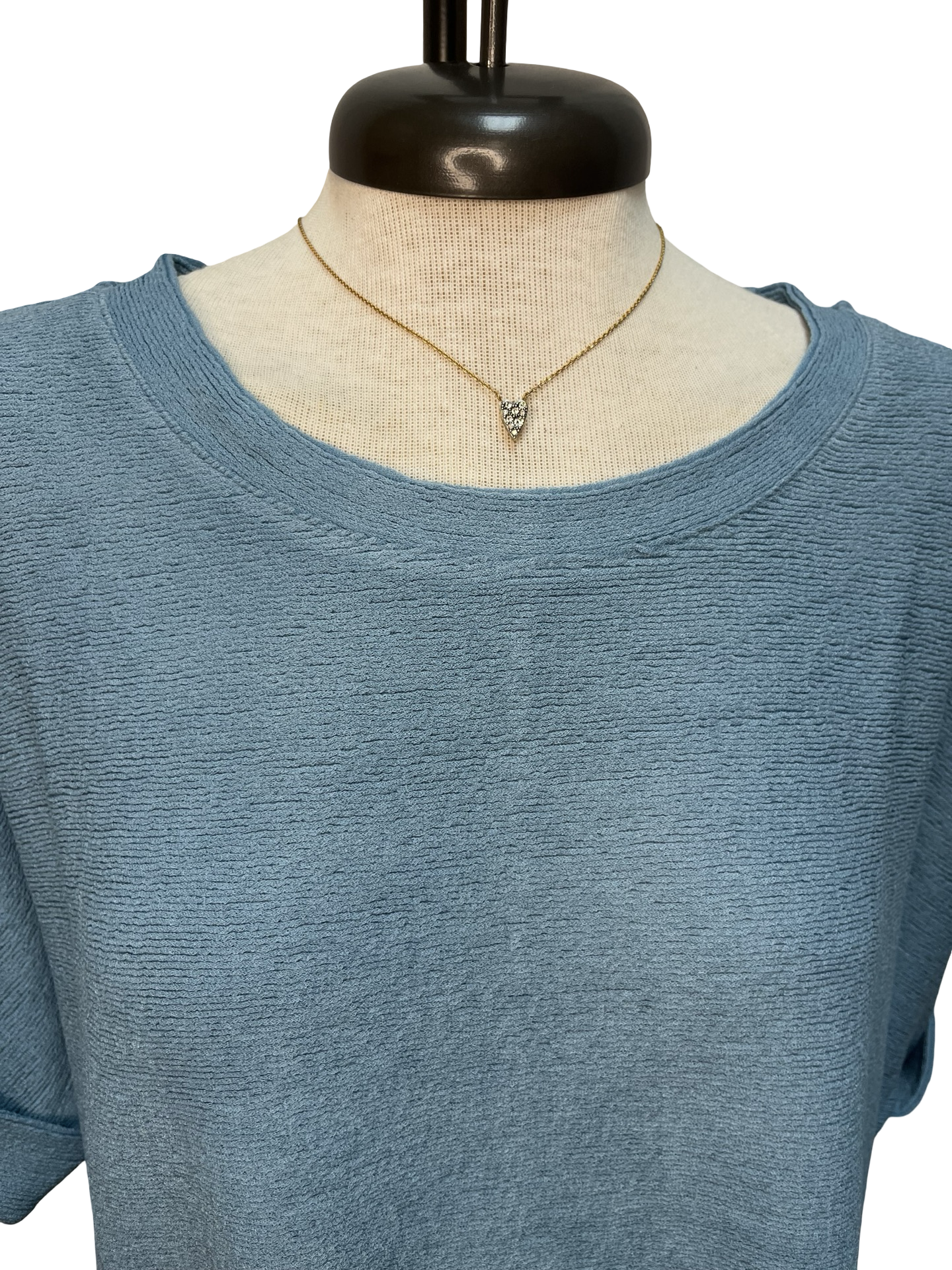 Dolman Sleeve Knit Top Blue