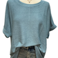 Dolman Sleeve Knit Top Blue