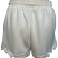 Elastic Waist Scallop Shorts Ivory