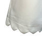 Elastic Waist Scallop Shorts Ivory