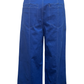 High Rise Stitch Seamed Crop Pants Royal Blue