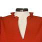 Ruffle V Neck Puff Sleeve Top Rust