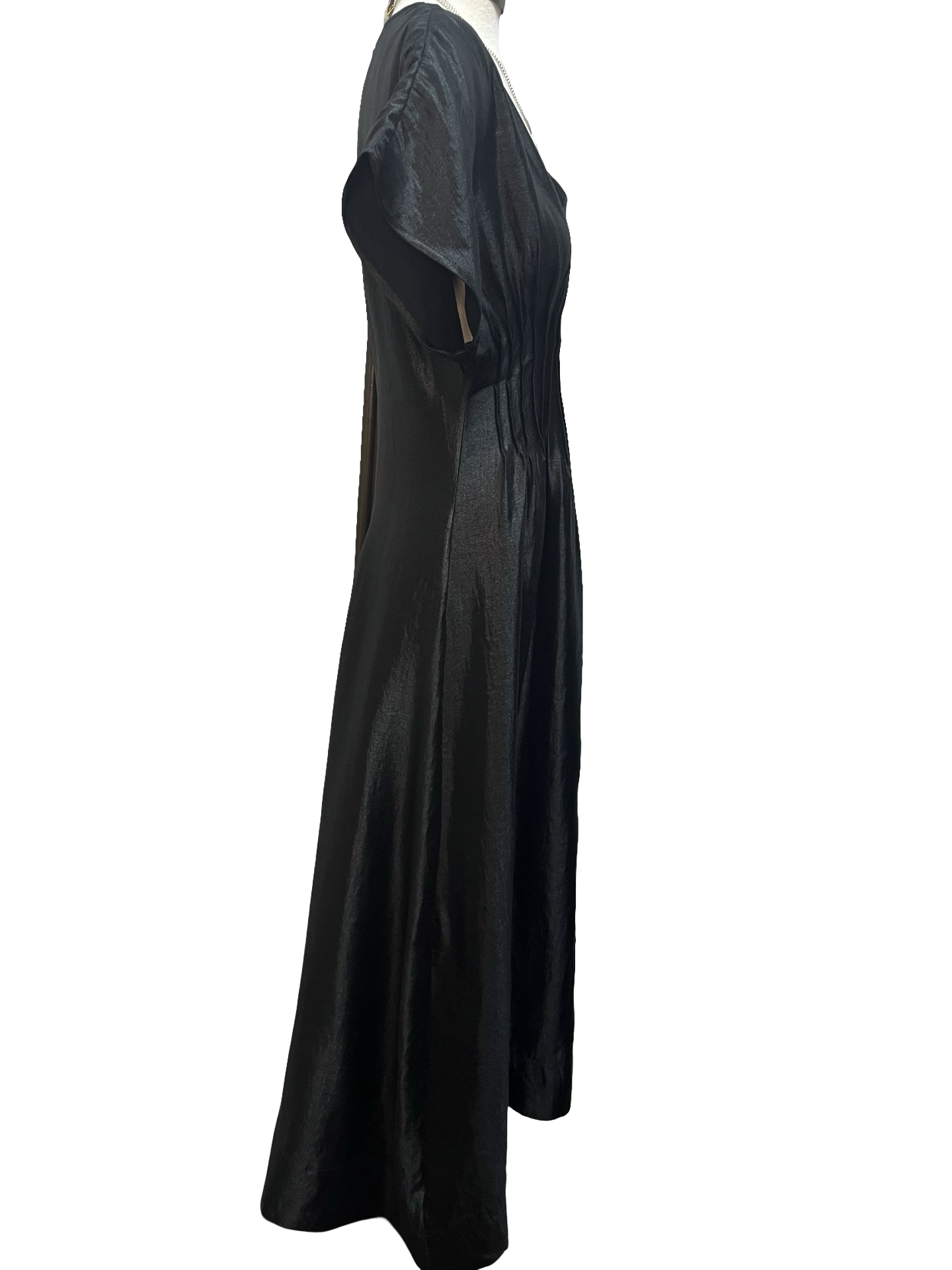 Short Sleeve Pintuck Maxi Dress