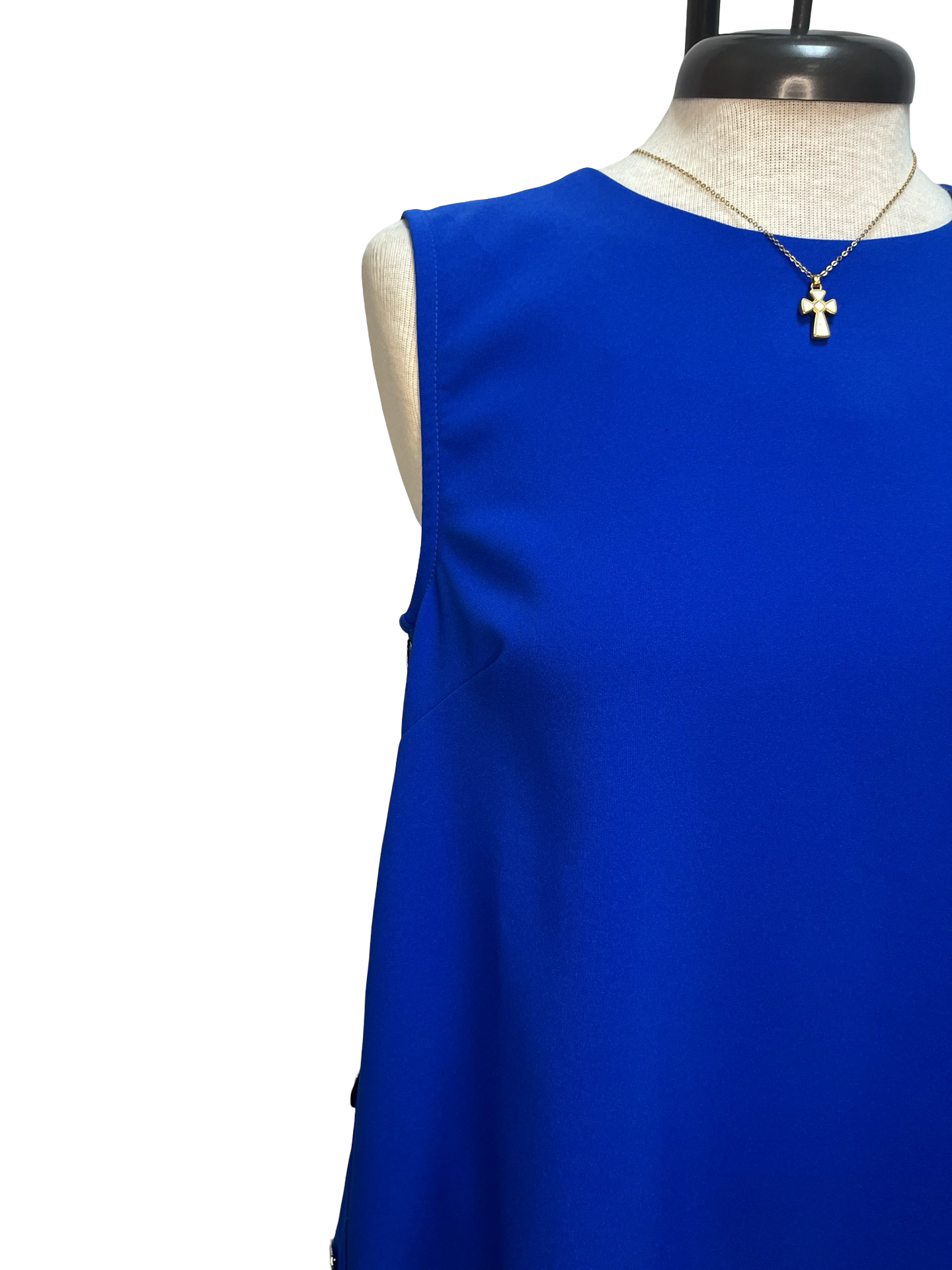 Sleeveless Shift Mini Dress Blue